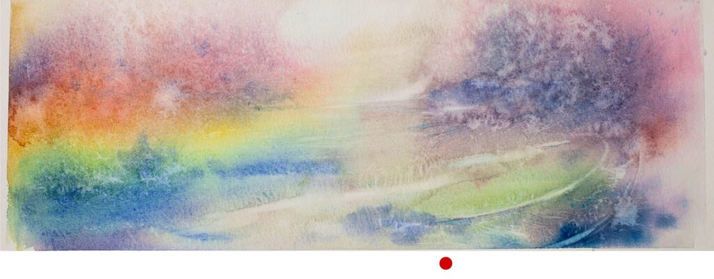Peinture abstraite 'Jardin des rêves n°2' de Marianne Borgna-Fransioli – Aquarelle Winsor & Newton sur papier Hahnemühle