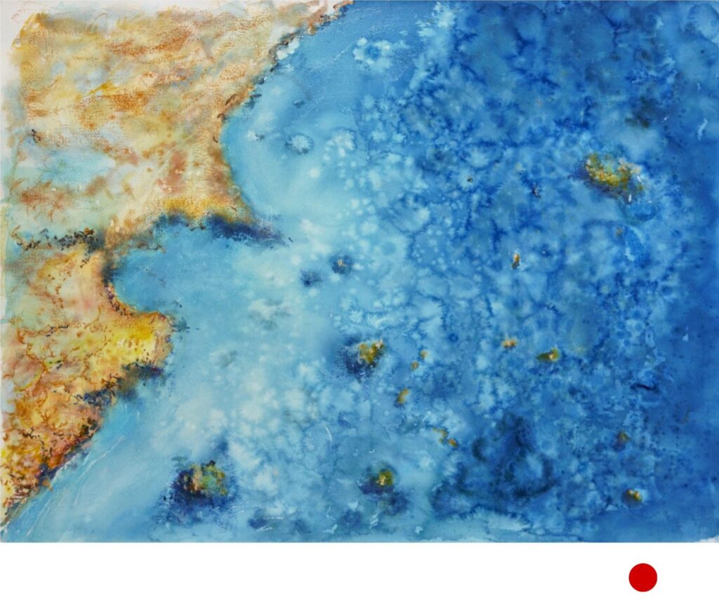Peinture abstraite 'Australia' de Marianne Borgna-Fransioli – Aquarelle Daniel Smith sur papier Arches